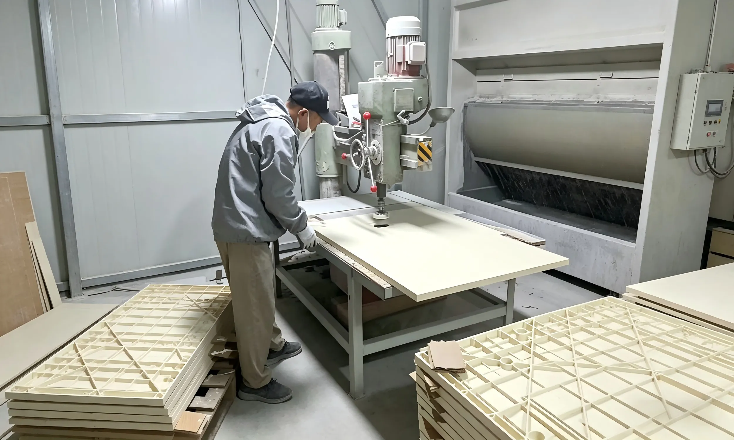 Worker polishing